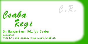 csaba regi business card